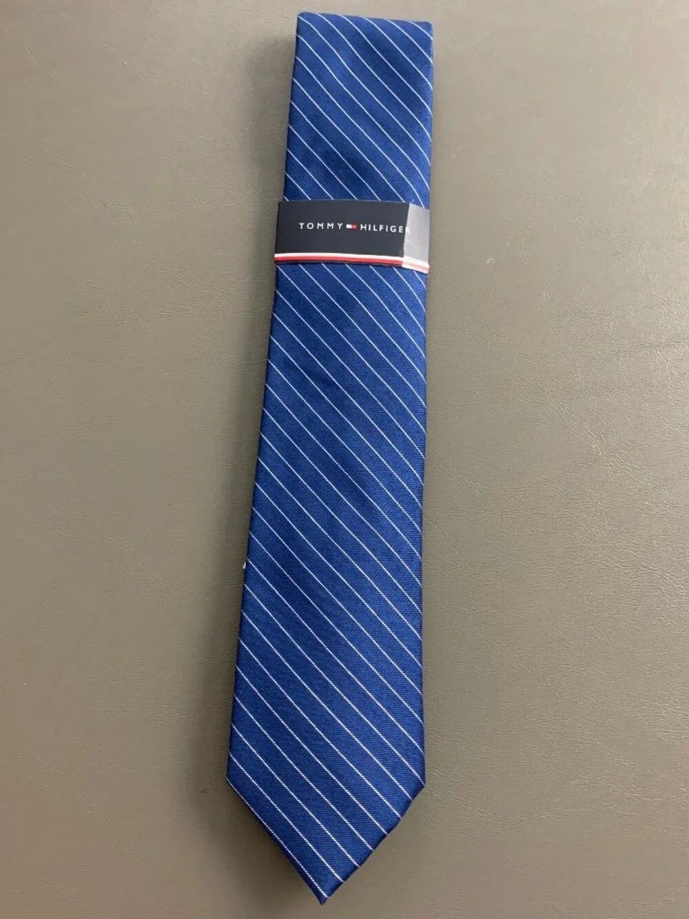 Tommy Hilfiger Men's 3'' Polyester Blend Neck Tie, Blue Padua Stripe